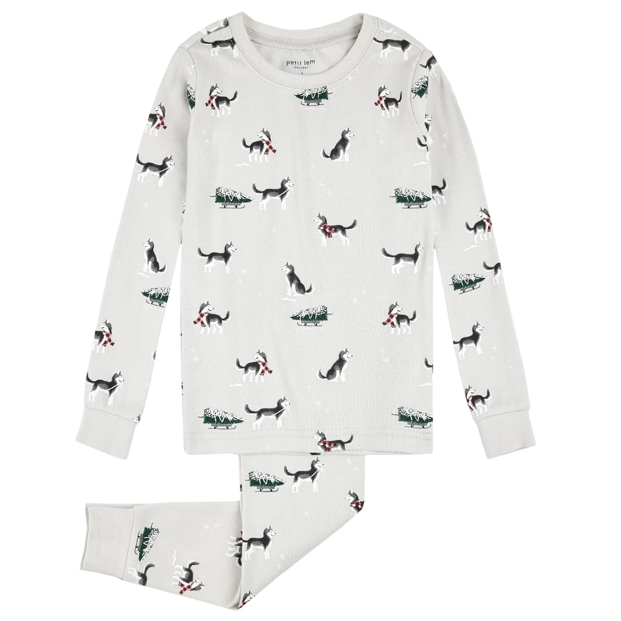 2 Piece Unisex Husky Dog Pajamas