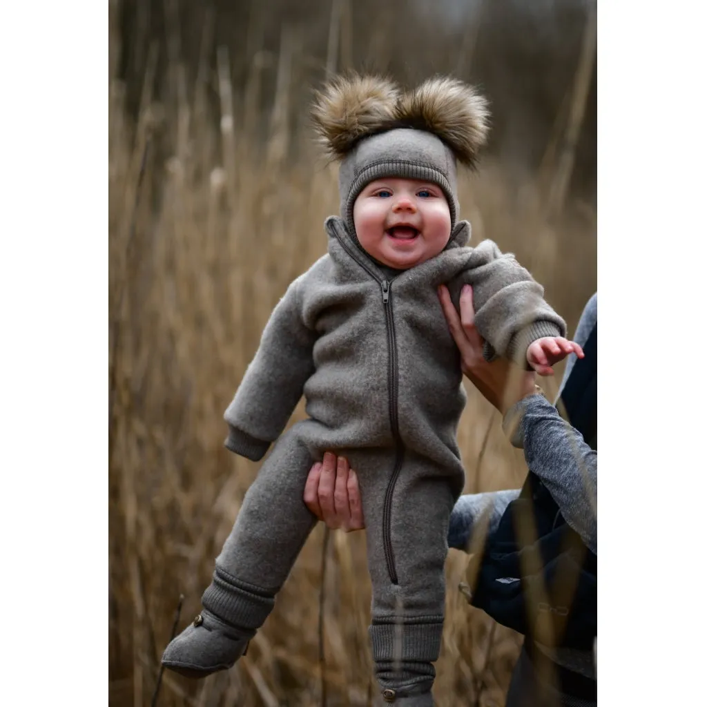 Baby Wool Footies - Anthracite Melange