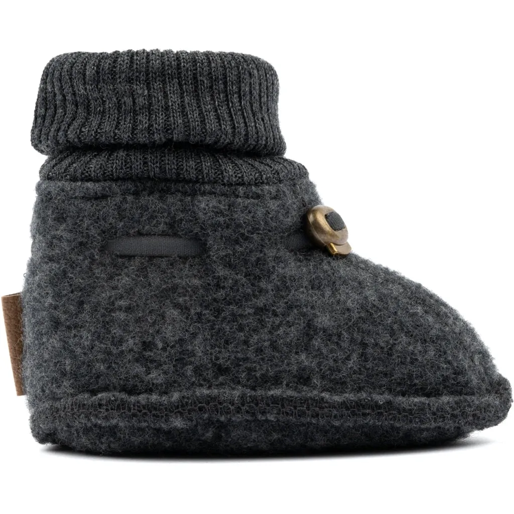 Baby Wool Footies - Anthracite Melange