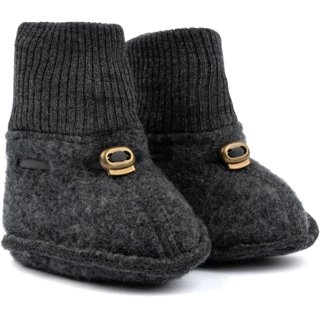 Baby Wool Footies - Anthracite Melange
