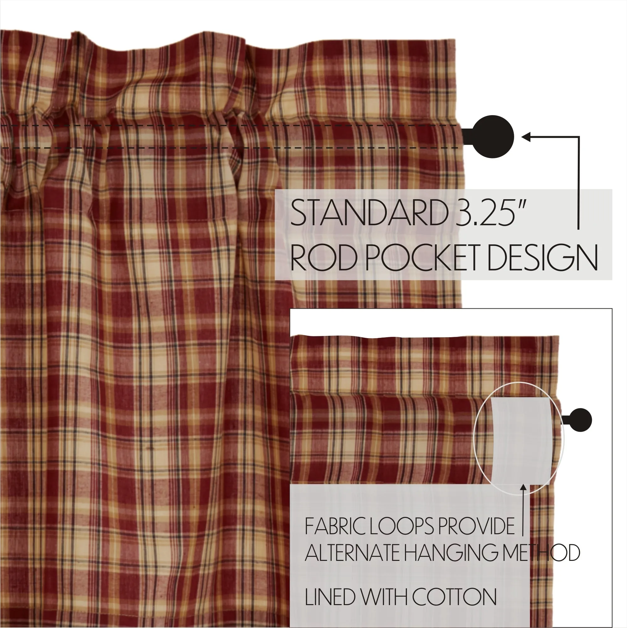 Beckham Plaid Valance