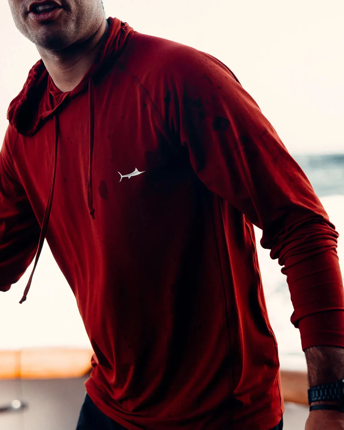 BILLFISH Teak Hooded Long Sleeve