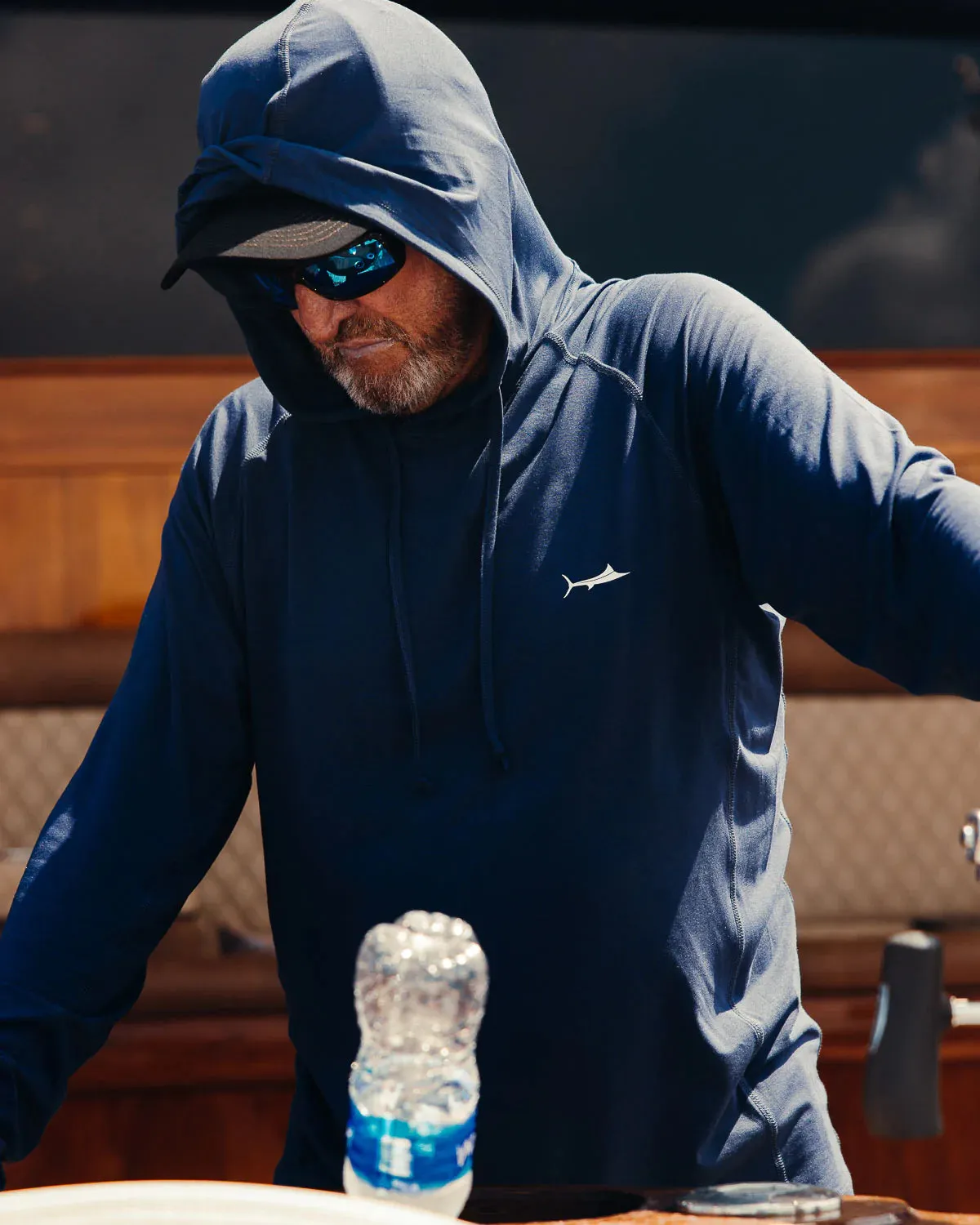 BILLFISH Teak Hooded Long Sleeve