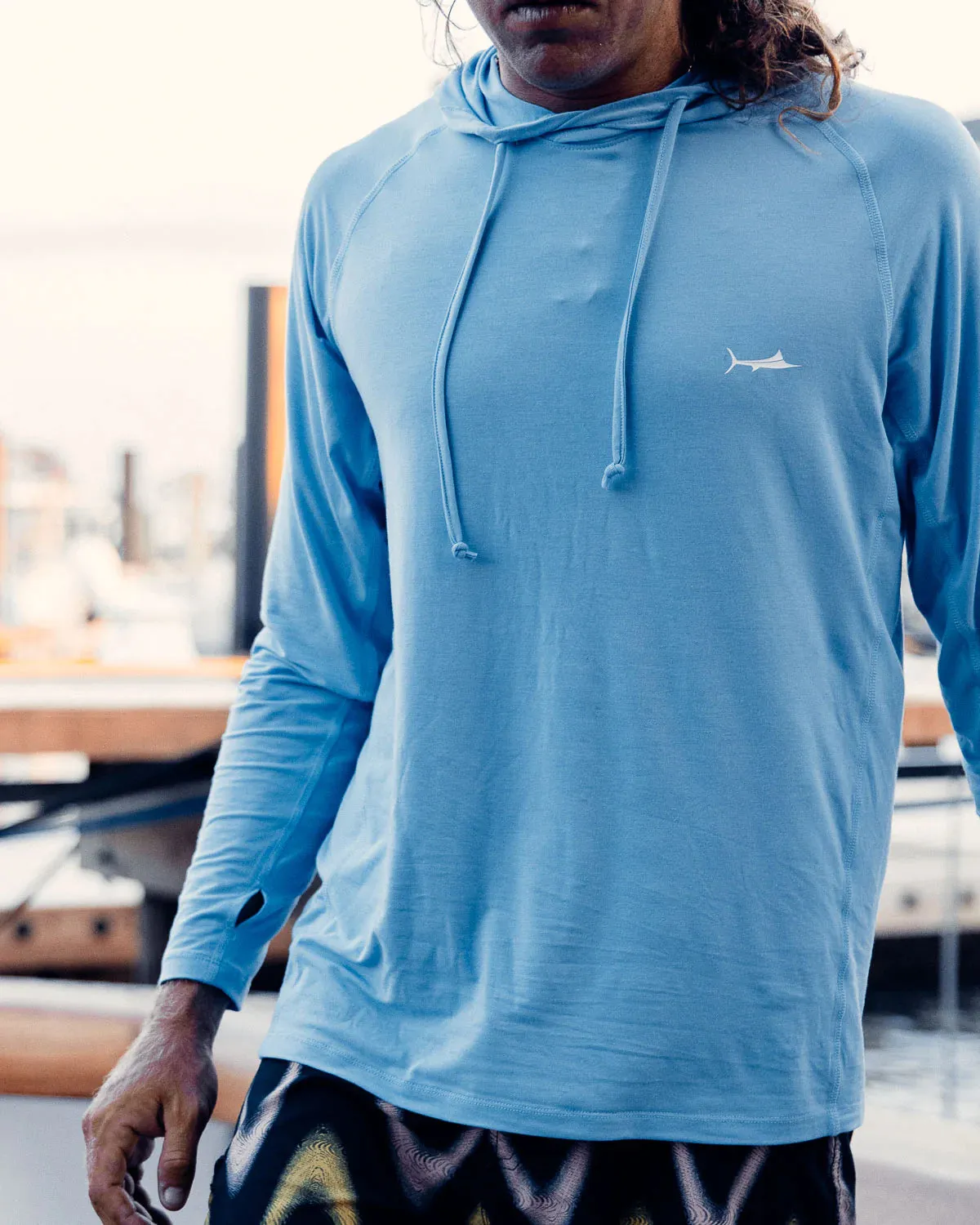 BILLFISH Teak Hooded Long Sleeve
