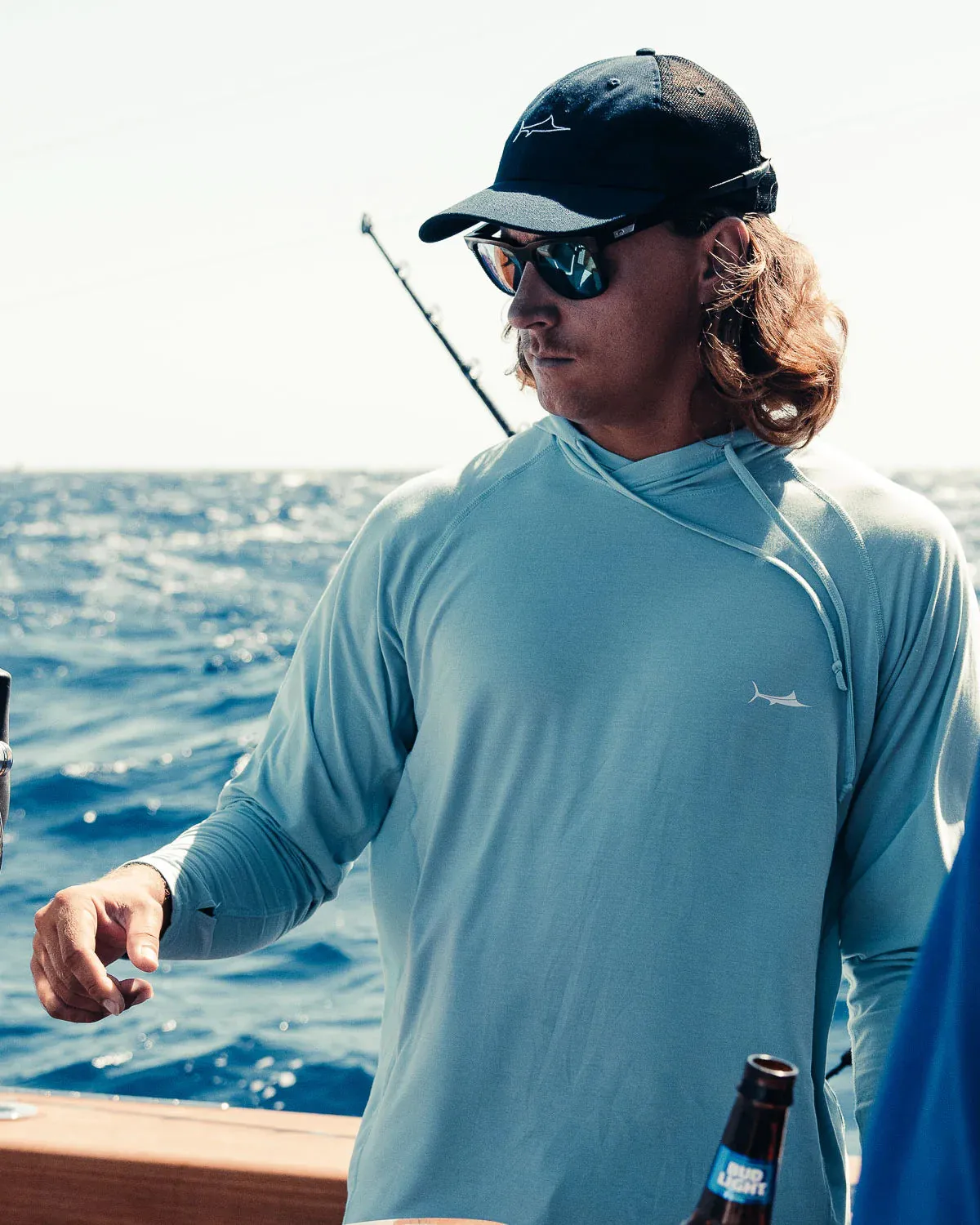 BILLFISH Teak Hooded Long Sleeve