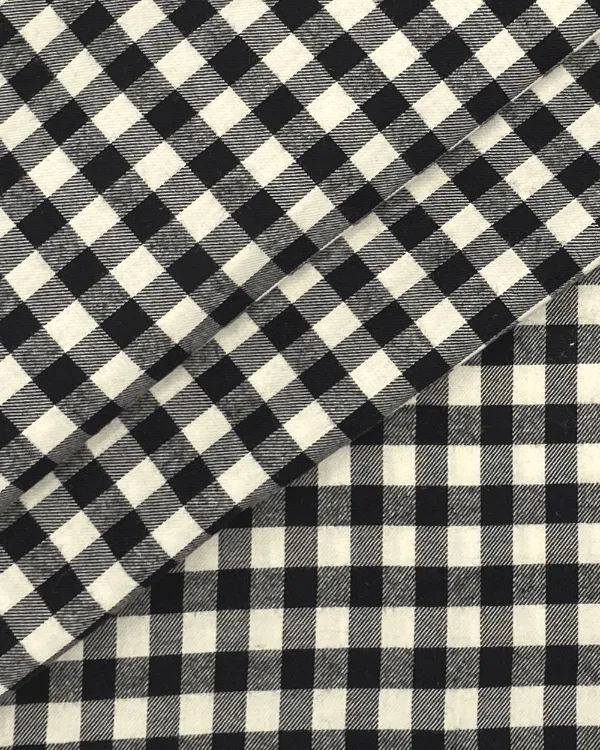 Black Buffalo Check | 100% Cotton Flannel Twill 58W