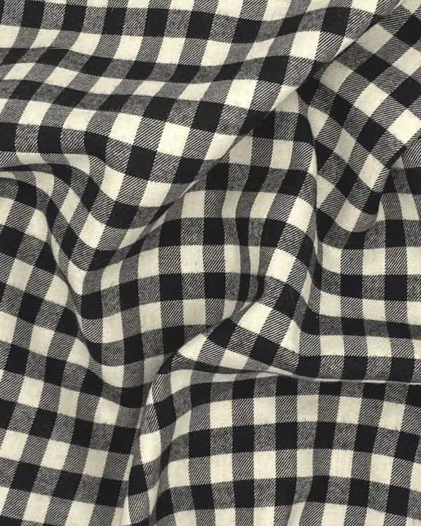 Black Buffalo Check | 100% Cotton Flannel Twill 58W
