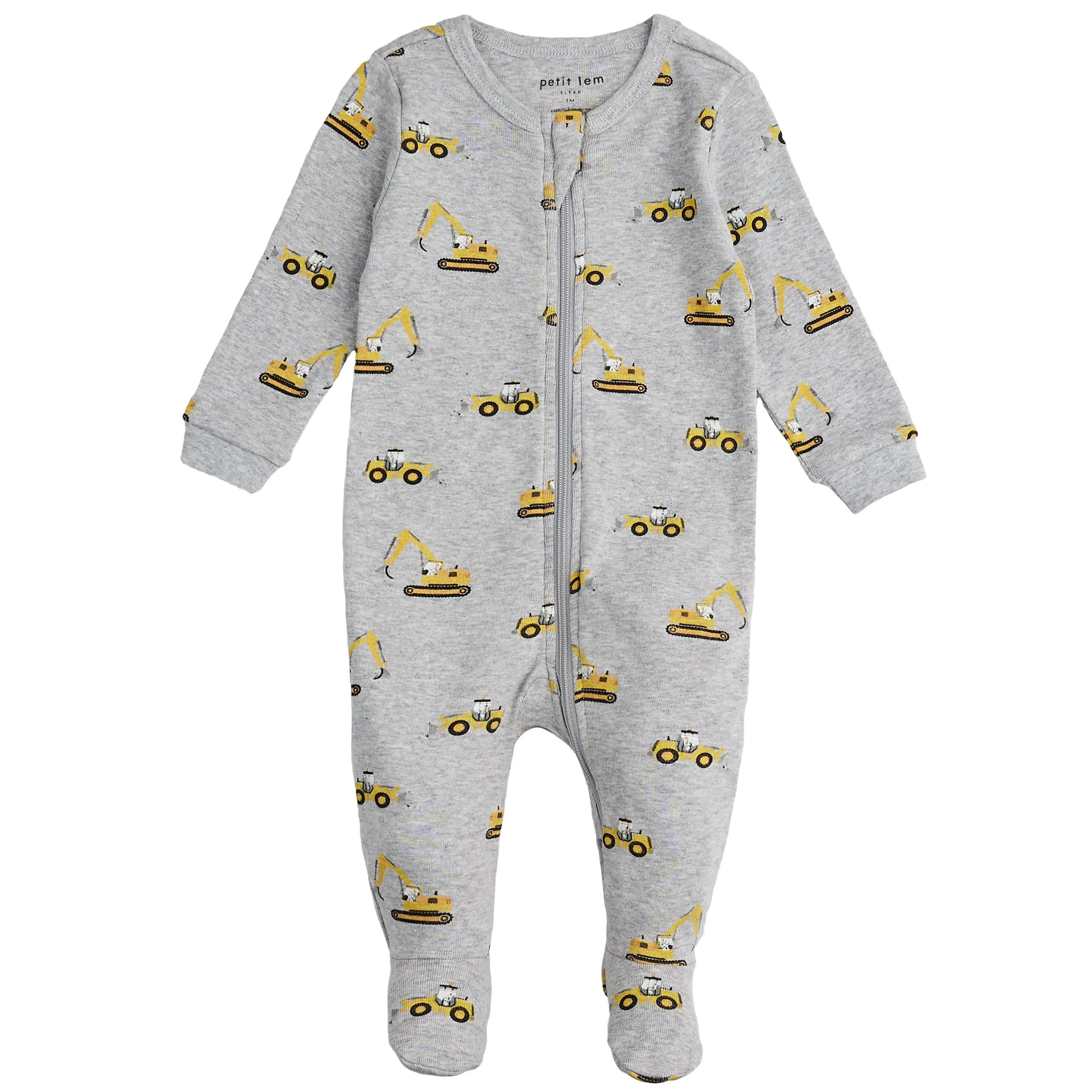 Boys Construction Equipment Footie