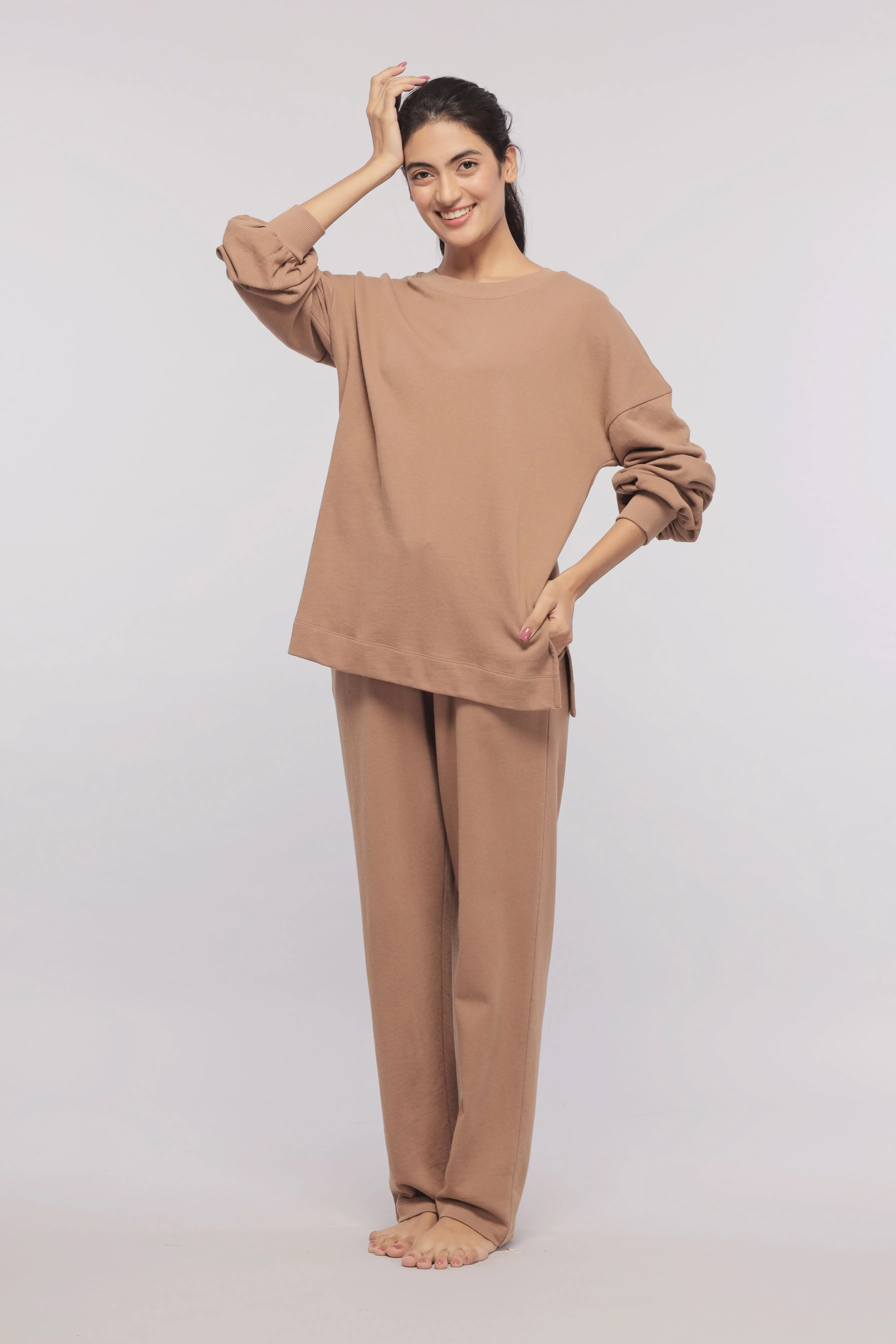 Brown Terry Co-ord set