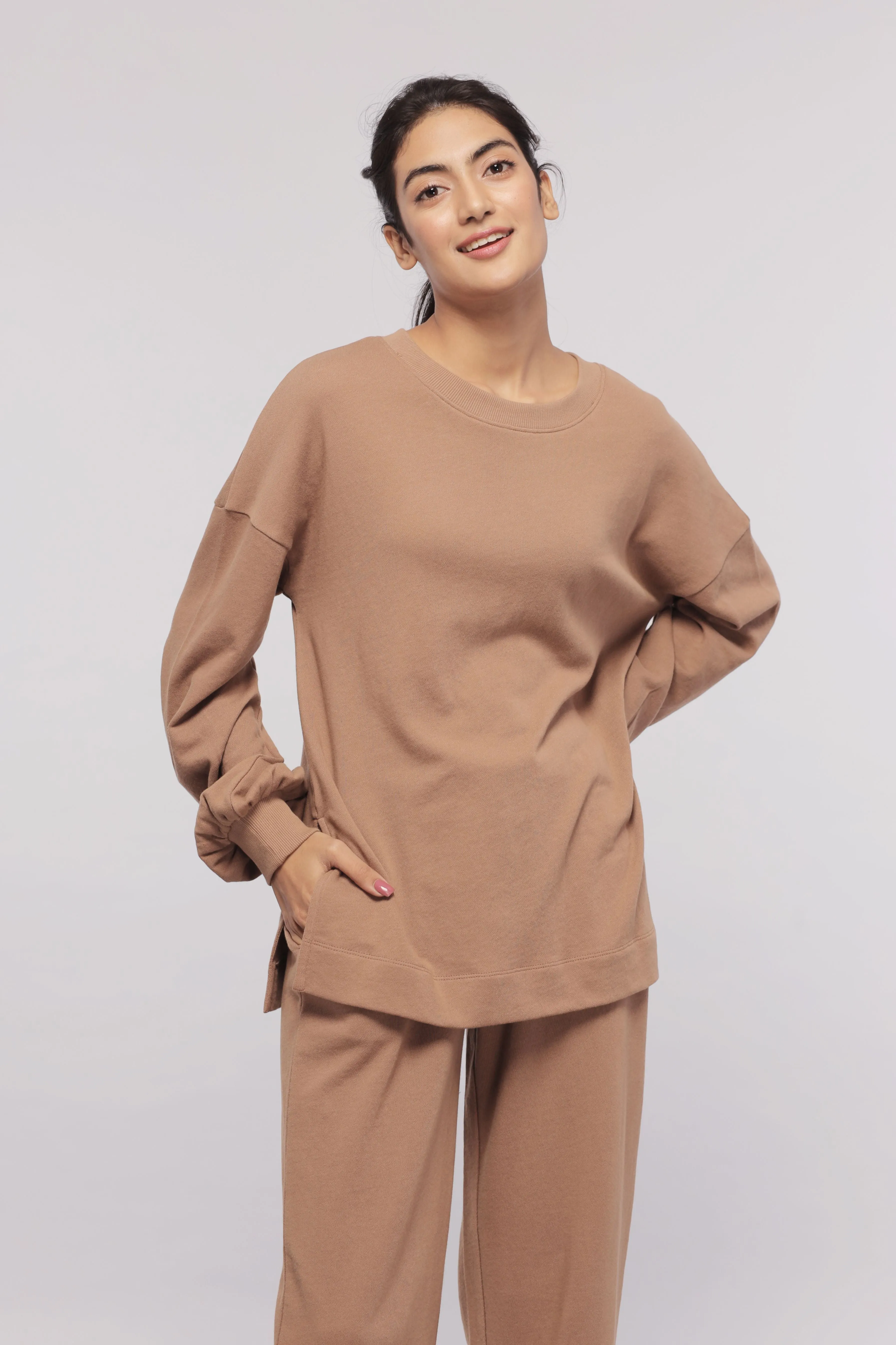 Brown Terry Co-ord set