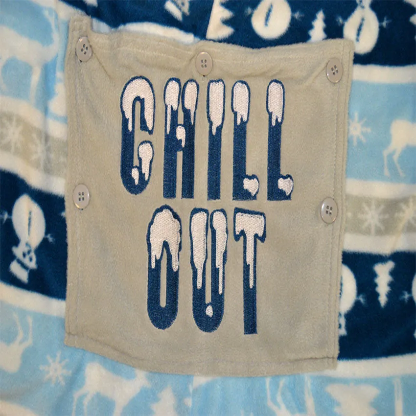 Chill Out Nordic Winter Onesie Hooded Pajama with Drop Seat