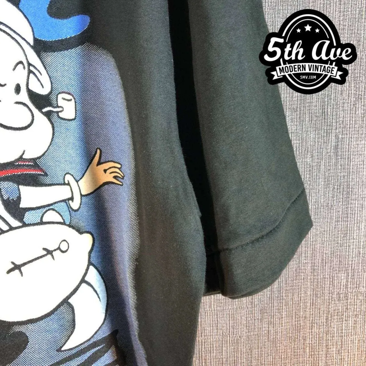 Classic Icons Collide: Betty Boop, Popeye & Titanic Single Stitch Black t shirt