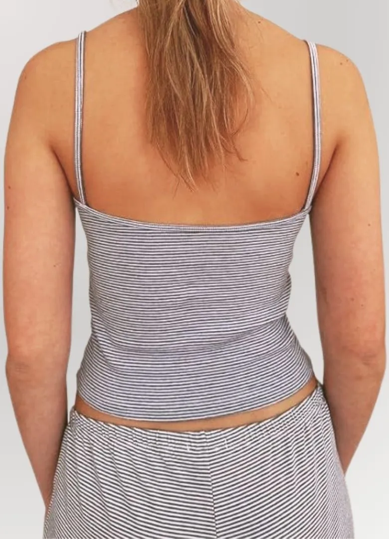 Cozy Striped Cami and Shorts Pajama Set*