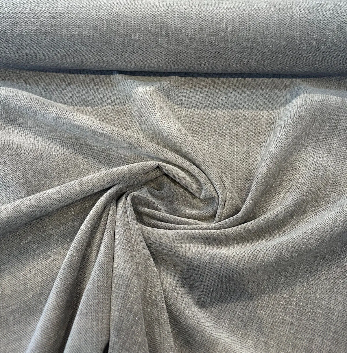 Crypton Performance Gray Disco Slate Chenille Upholstery Fabric By The Yard