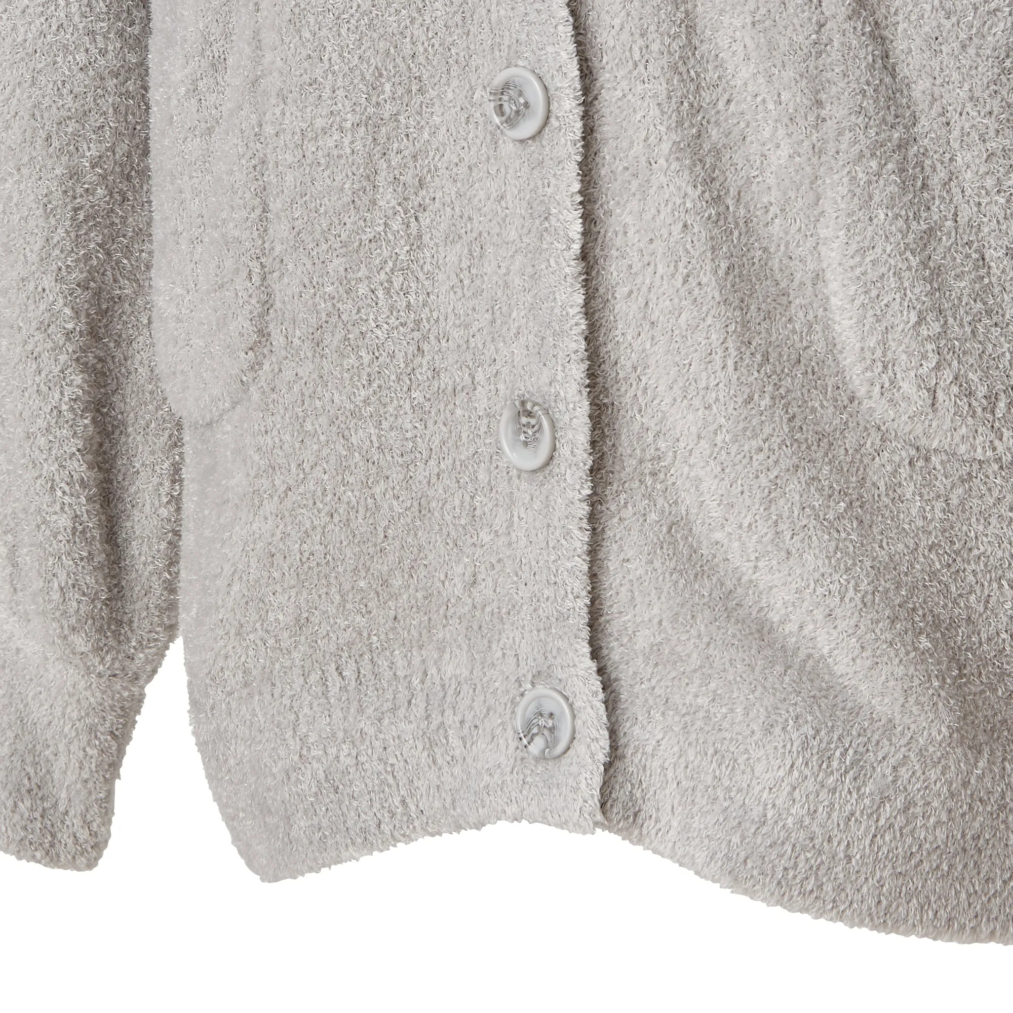 Feather Knit Cardigan Light Gray