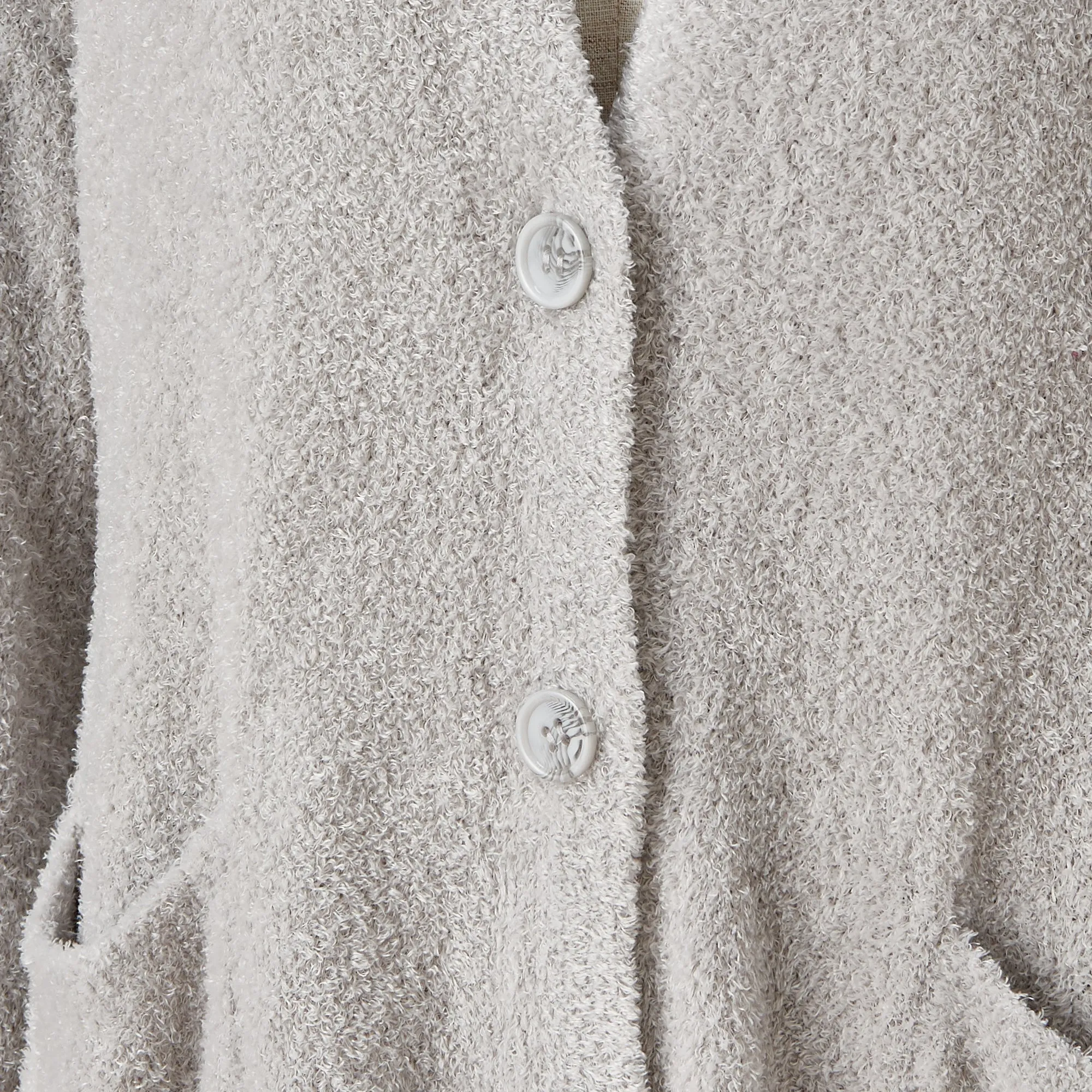 Feather Knit Cardigan Light Gray
