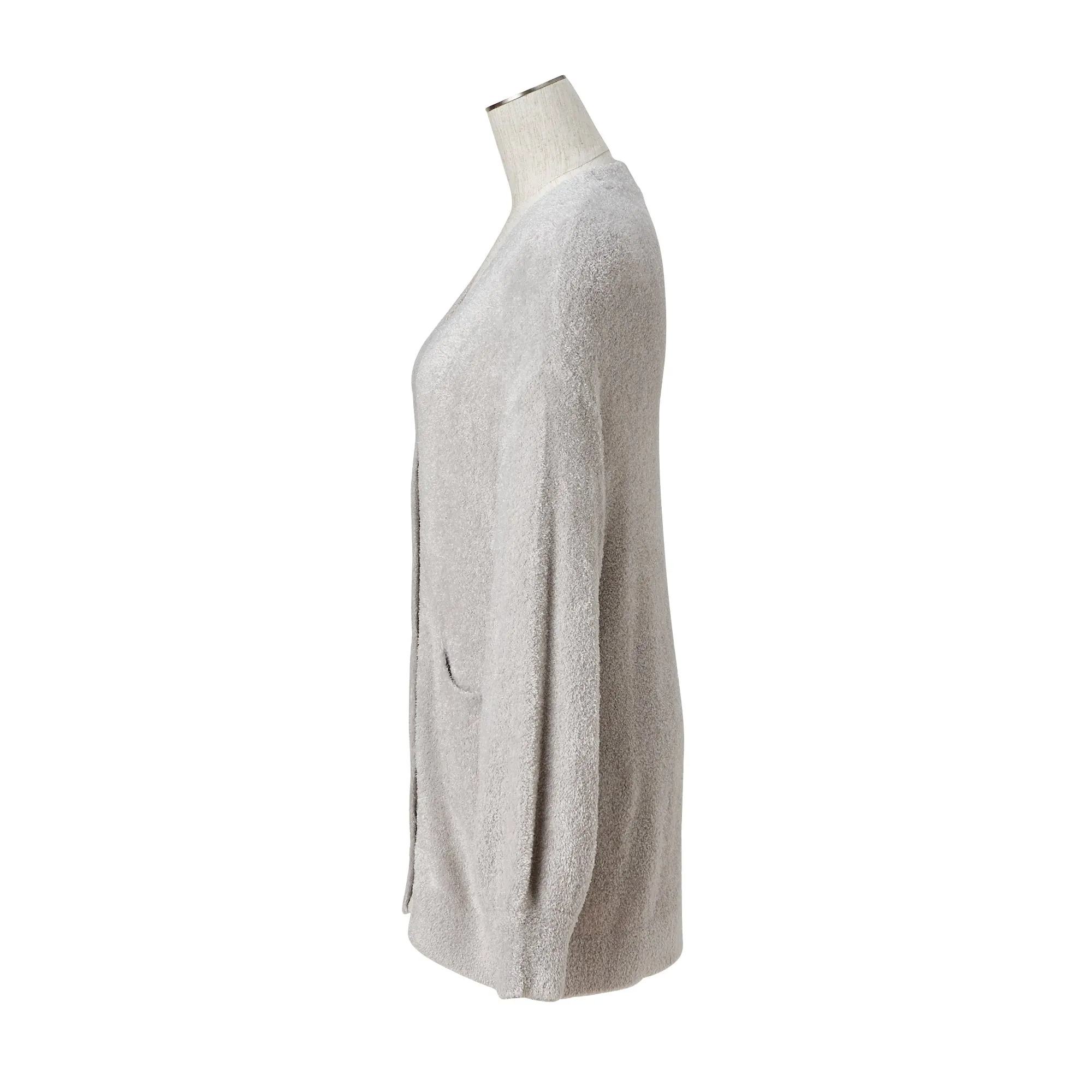 Feather Knit Cardigan Light Gray