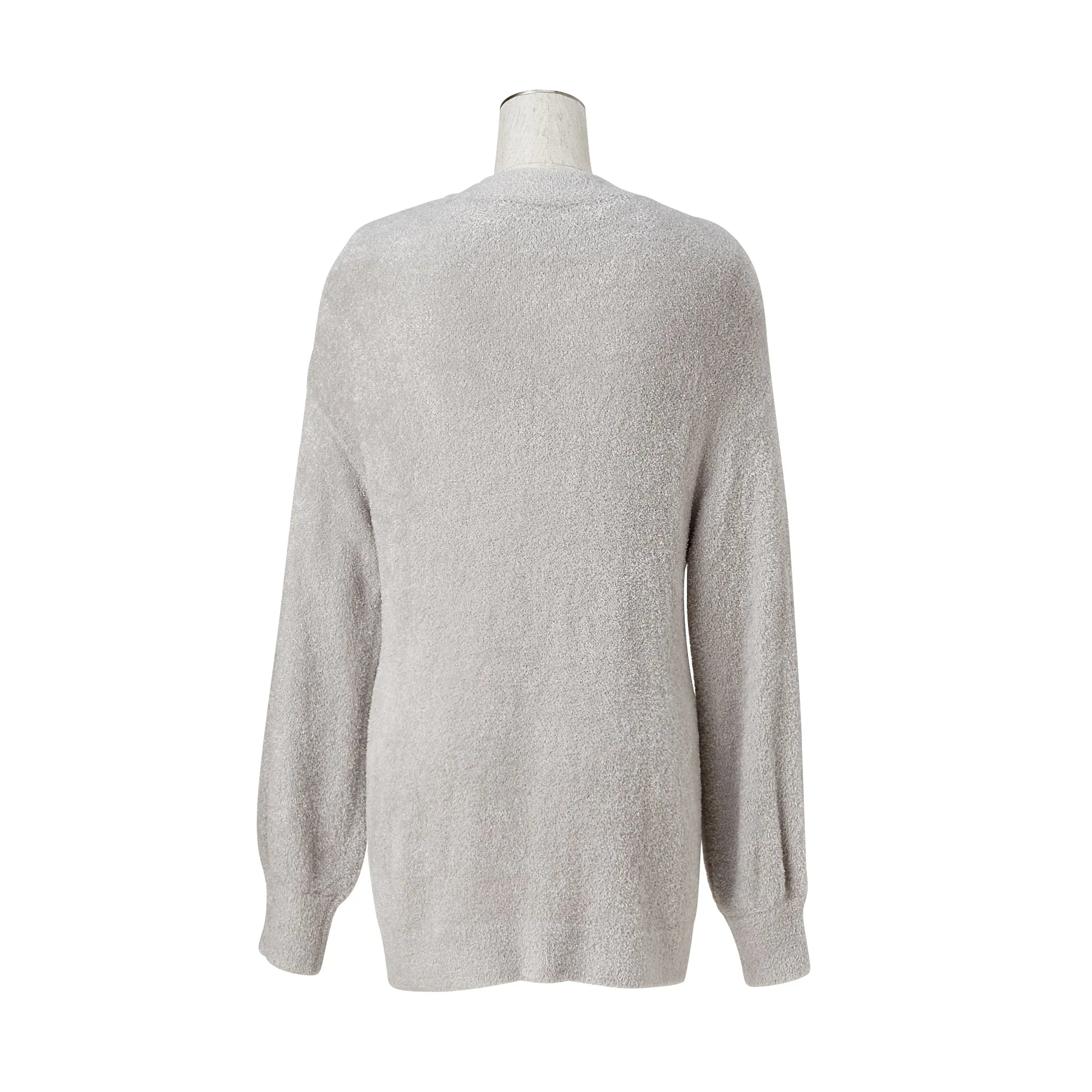 Feather Knit Cardigan Light Gray