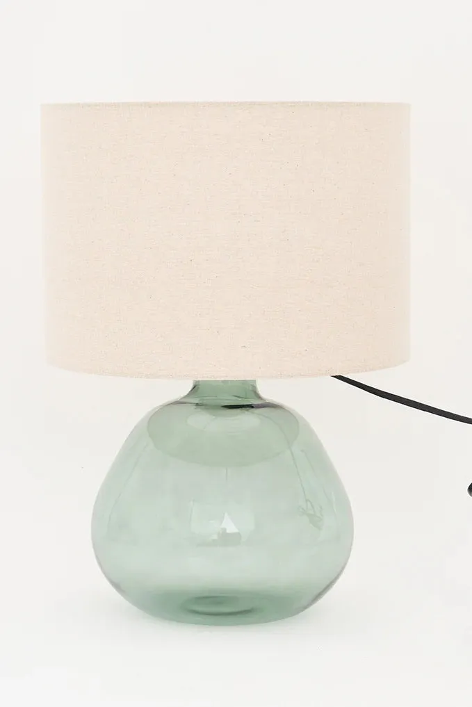 Glass and Canvas Lamp