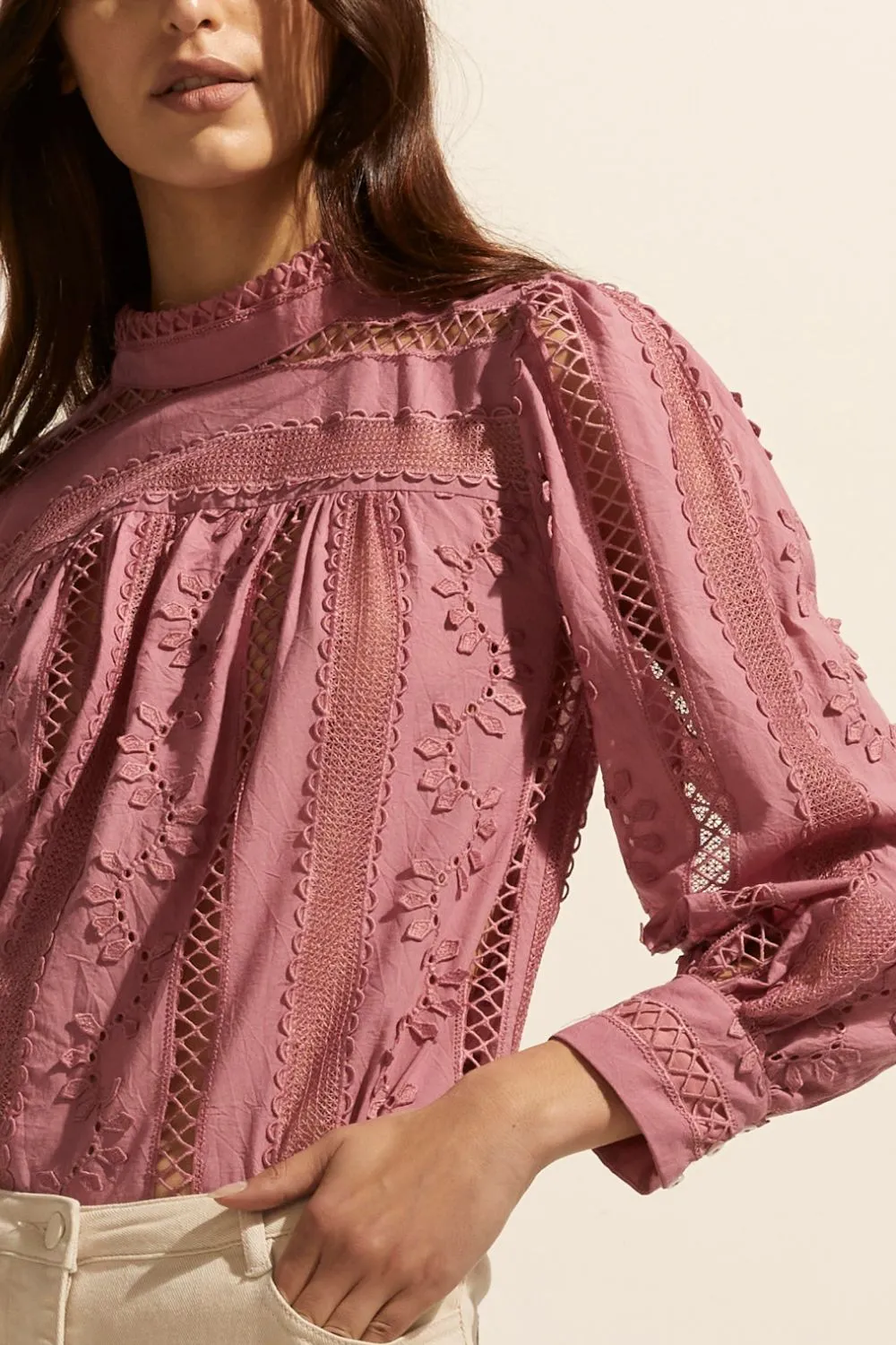 Glimpse Top in Magenta