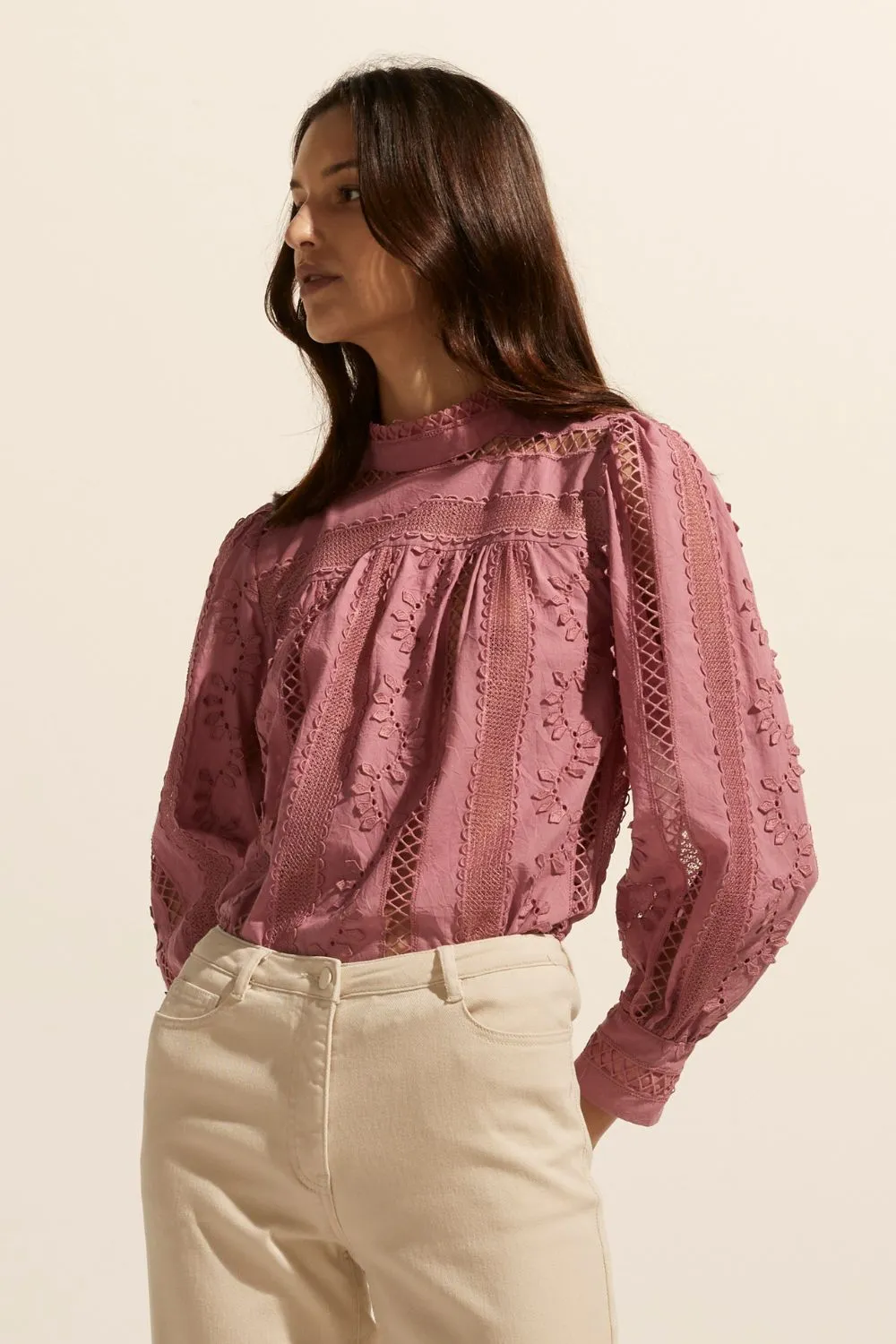 Glimpse Top in Magenta