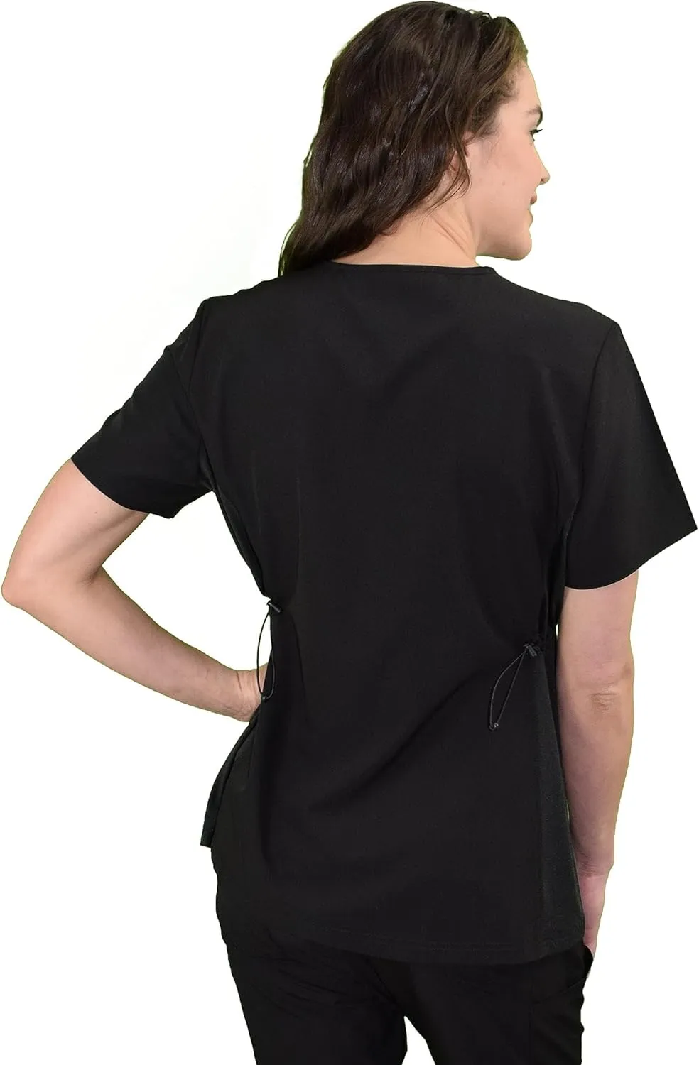 Green Town Scrubs for Women - Maternity V-Neck Scrub Top, 2 Pockets, Lightweight, Stretch Fabric, Easy Care