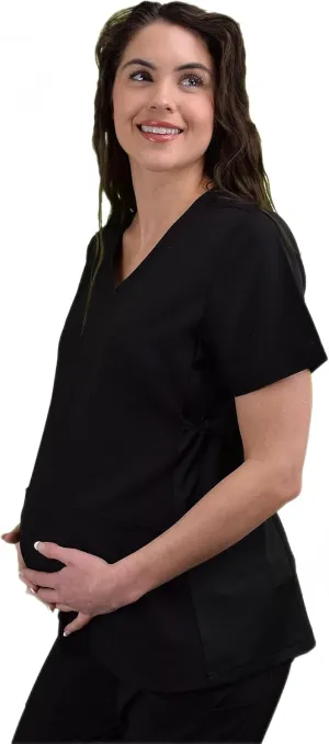 Green Town Scrubs for Women - Maternity V-Neck Scrub Top, 2 Pockets, Lightweight, Stretch Fabric, Easy Care