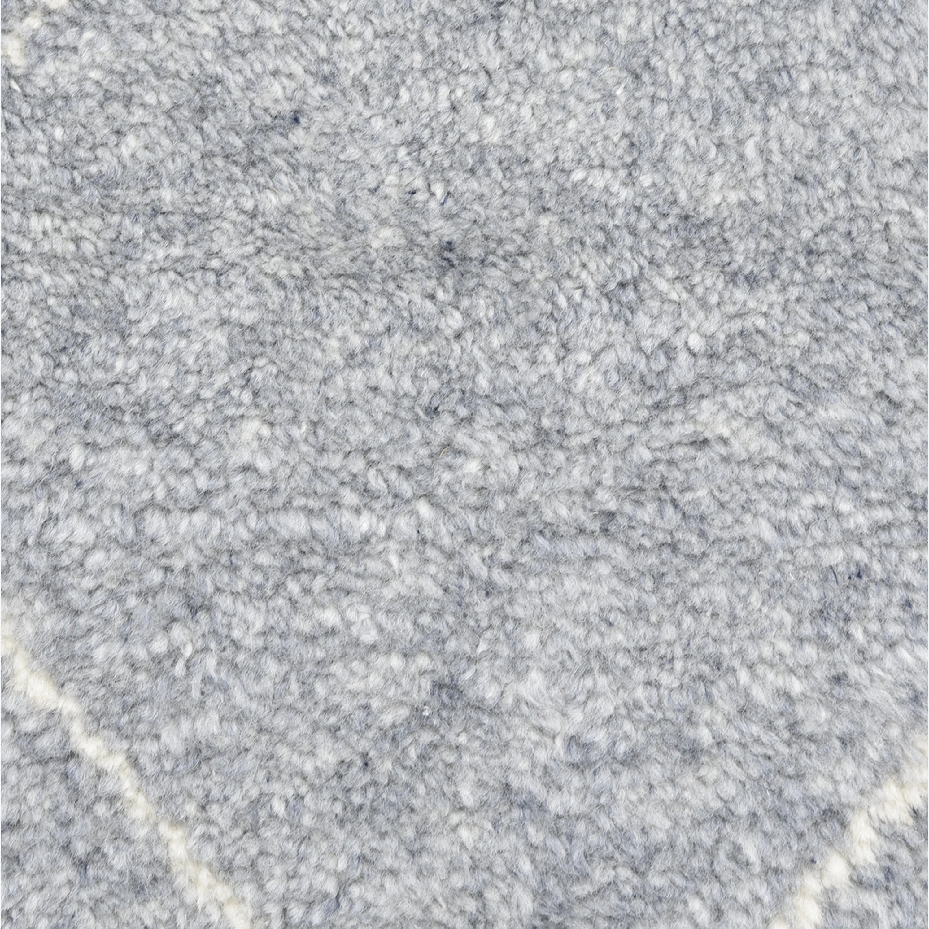 Grey Moroccan Wool Cotton Blend Rug