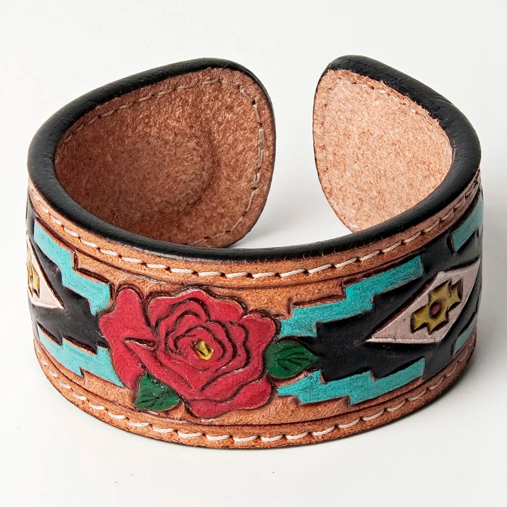 Hand Painted Leather Cuff Bracelet- 2 styles