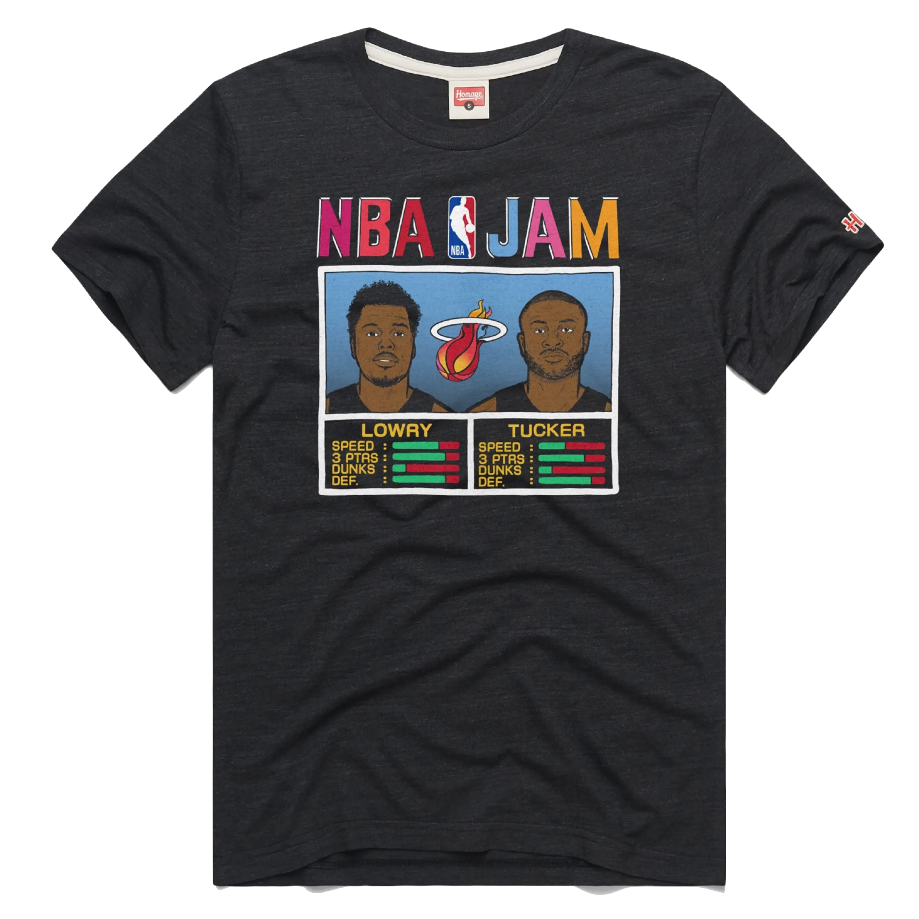 Homage Miami HEAT Mashup Kyle Lowry & P.J. Tucker NBA Jam Tee