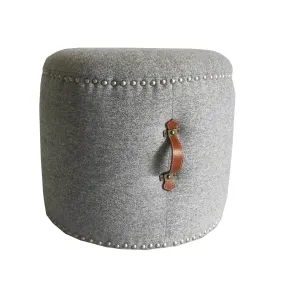 Johnansson Grey Ottoman (1 in stock)