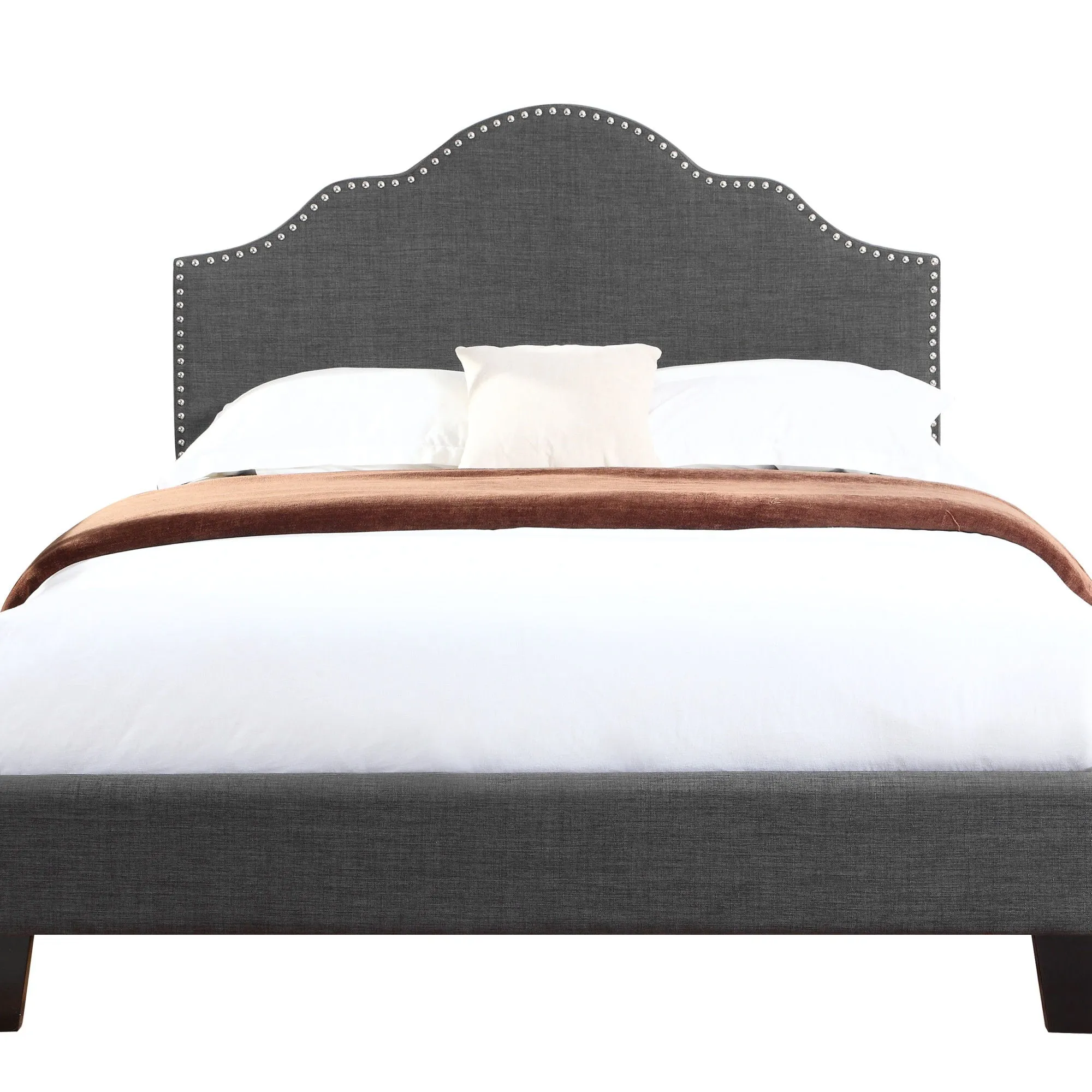 Madison - Upholstered Queen Bed - Charcoal Gray
