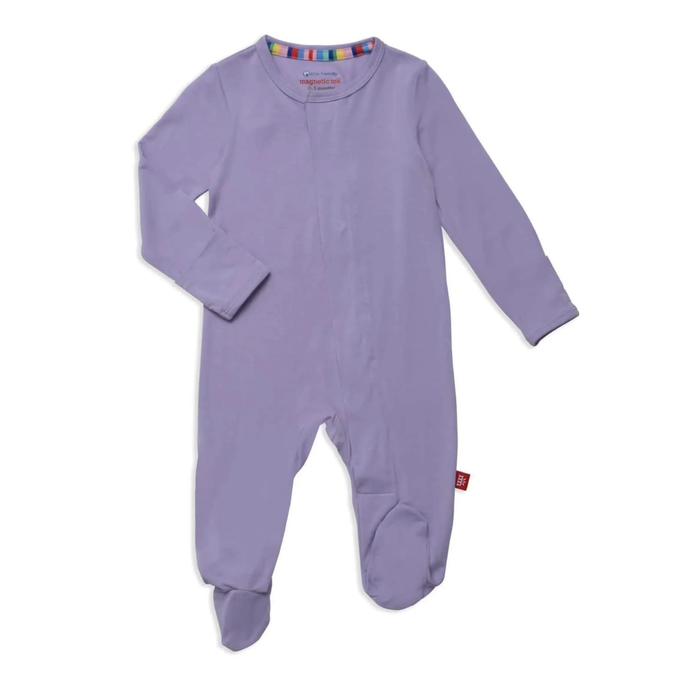 Magnetic Me Modal Footie with Ruffles: Crocus Petal