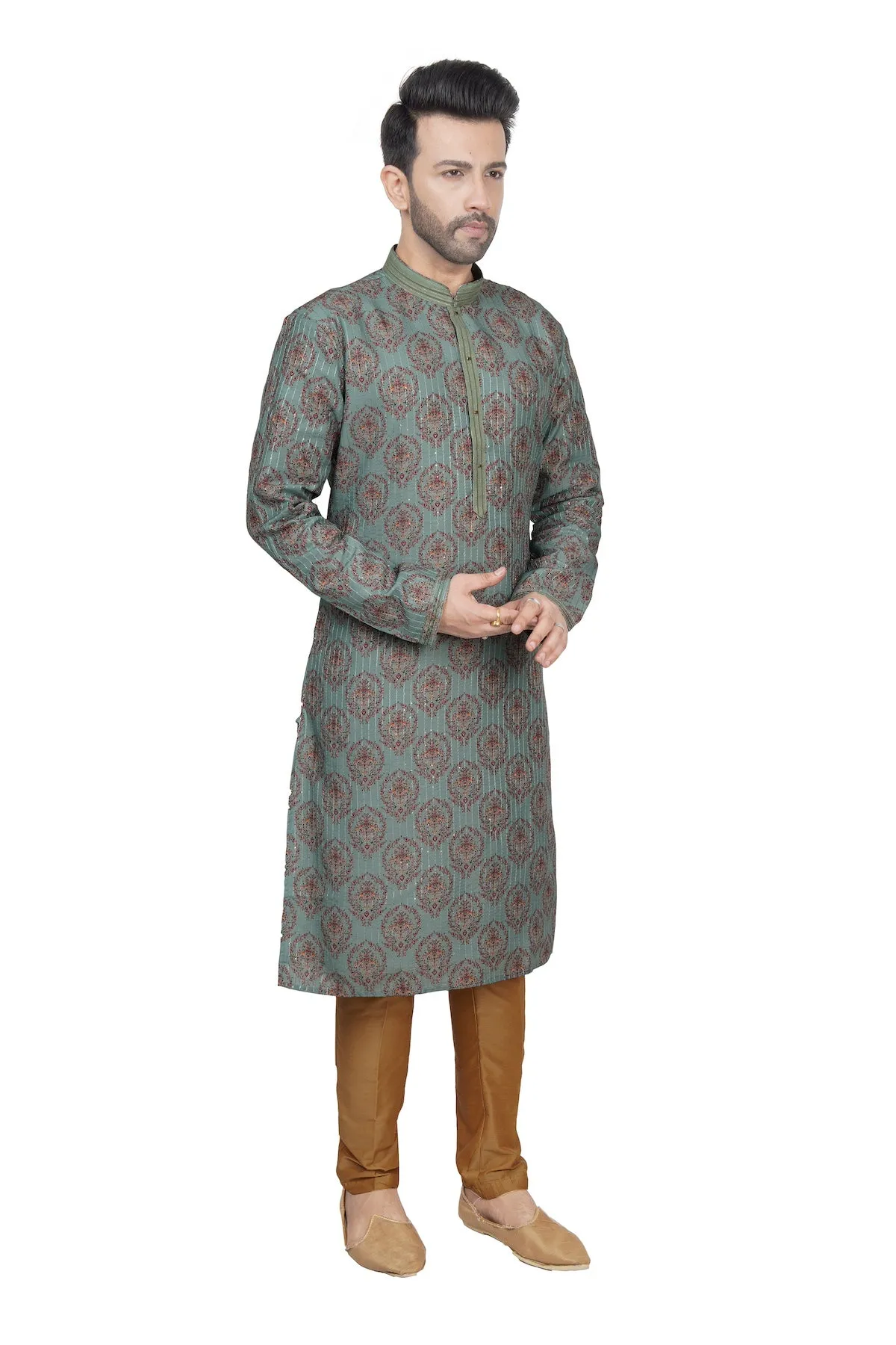 Mens printed kurta pyjama set