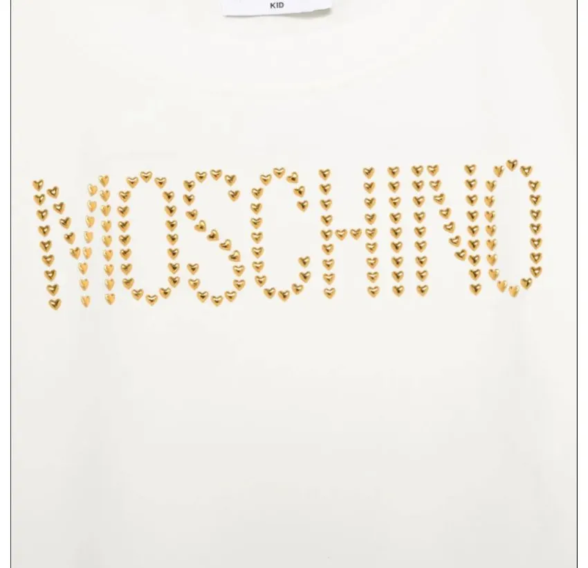 Moschino cloud tee with heart studs