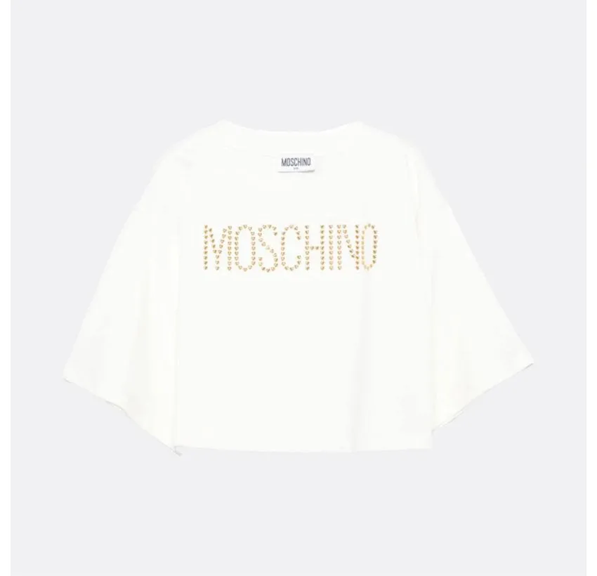 Moschino cloud tee with heart studs