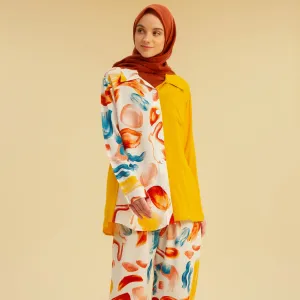 Naura Pajamas Kombinasi Watercolor Yellow