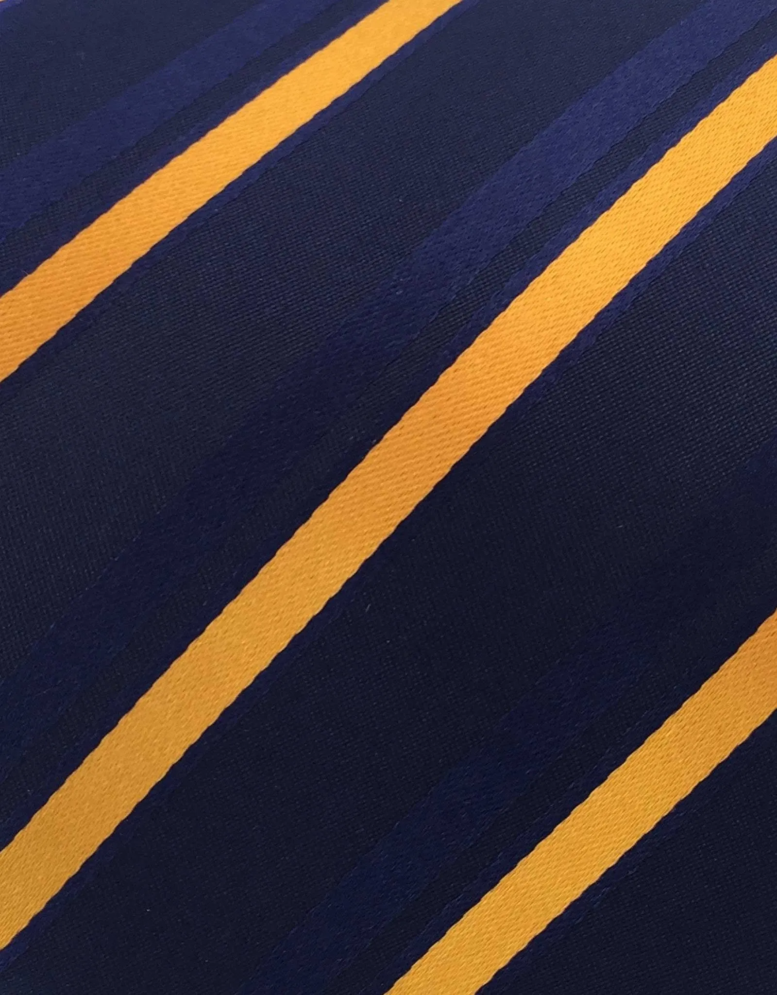 Navy Blue and Orange Striped Tie