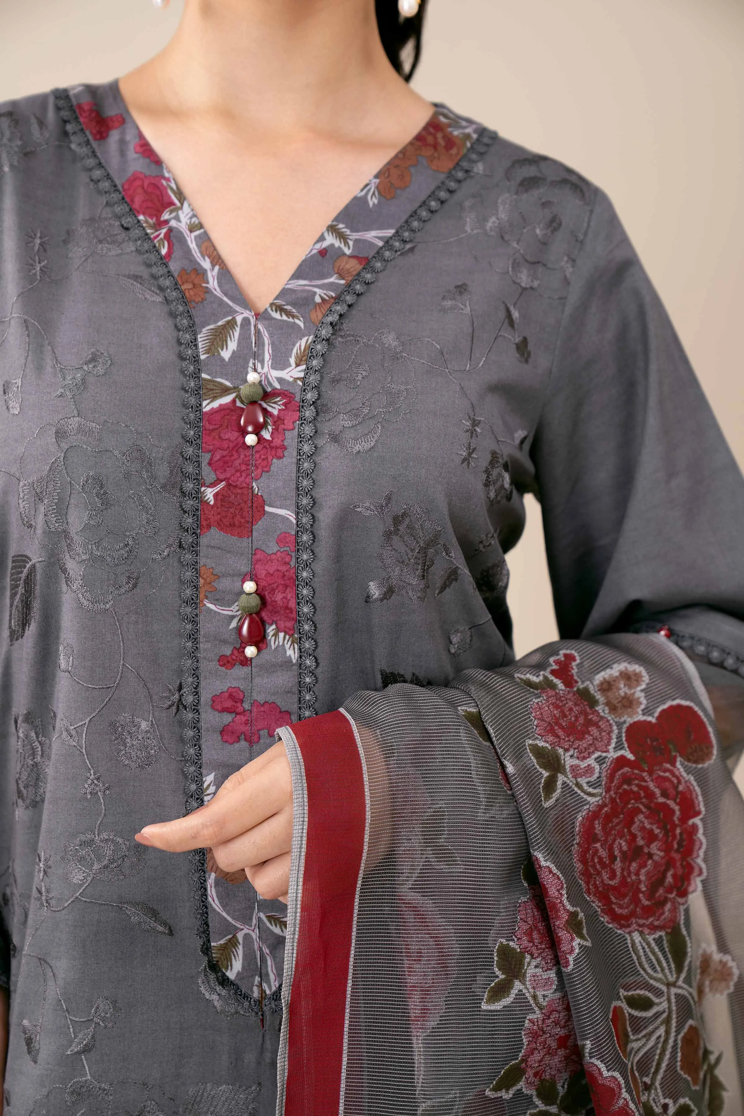 Nishat Linen Spring/Summer Lawn – 3 Piece - Printed Embroidered Suit - 42401641