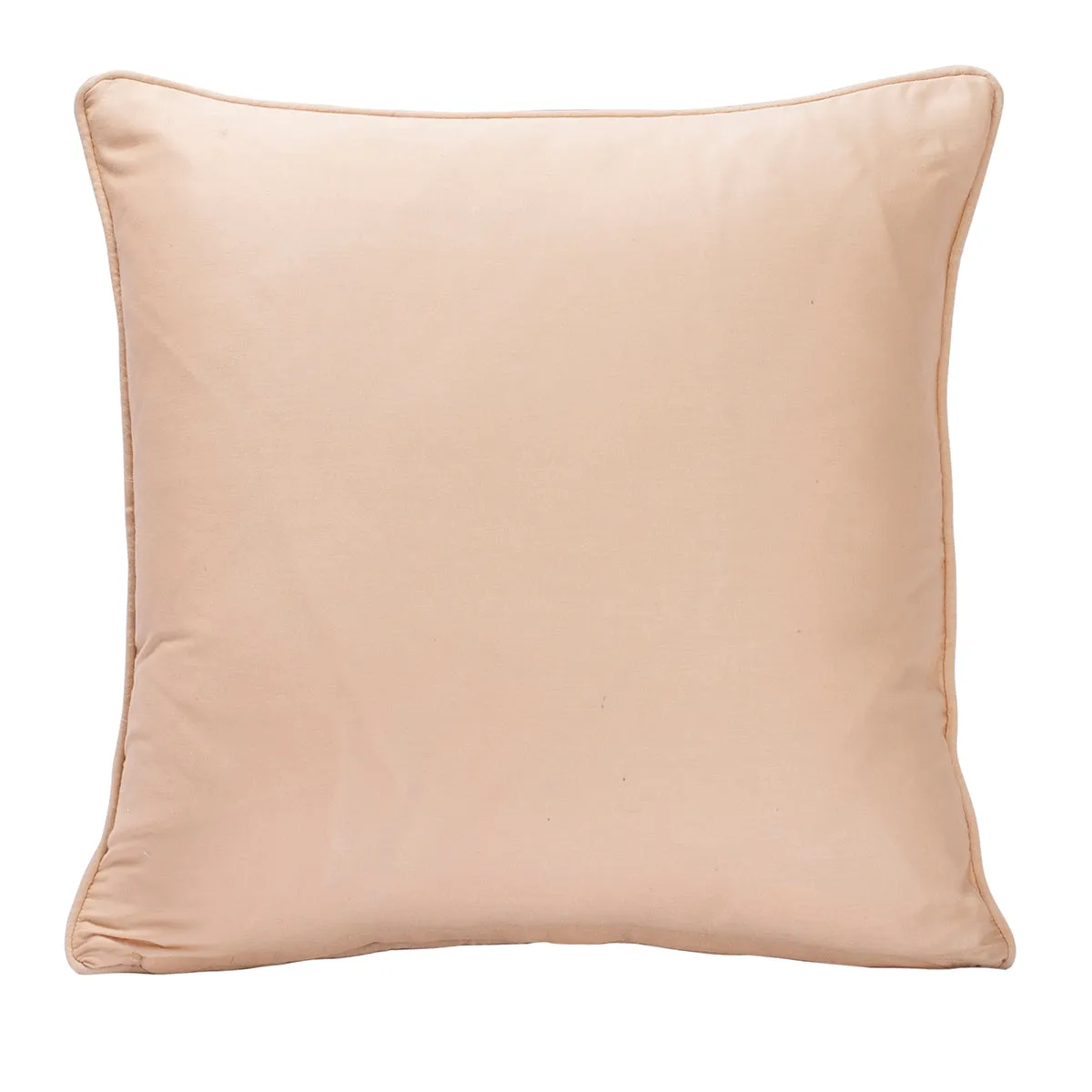 Nostalgic Attire Vint Flow Peach  Foil Printed & Quilted Cushion Cover