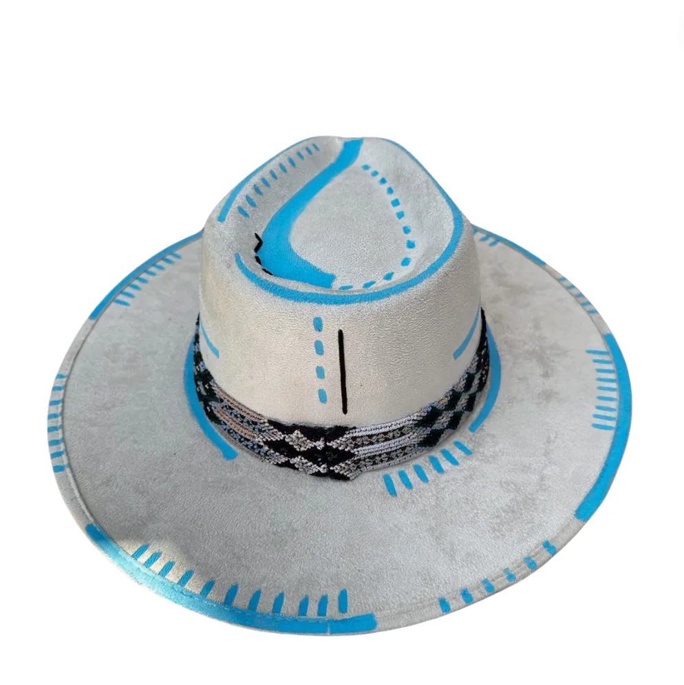 One Of A Kind Hand Embroidered Cowboy Hat