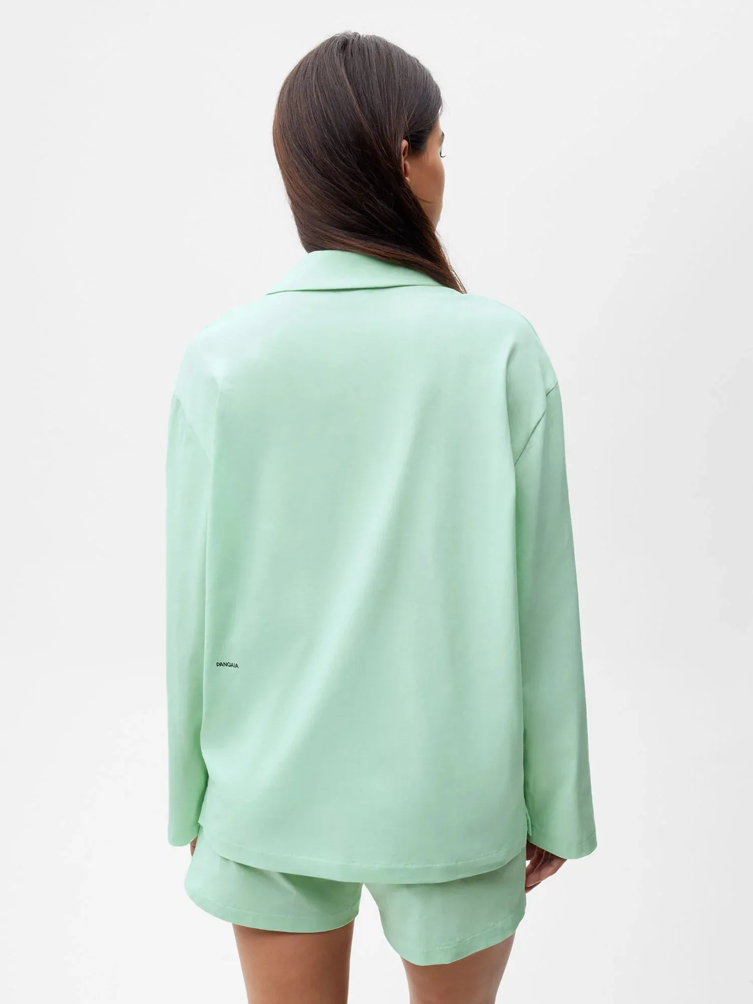 Organic Cotton Pajama Shirt—lagoon green