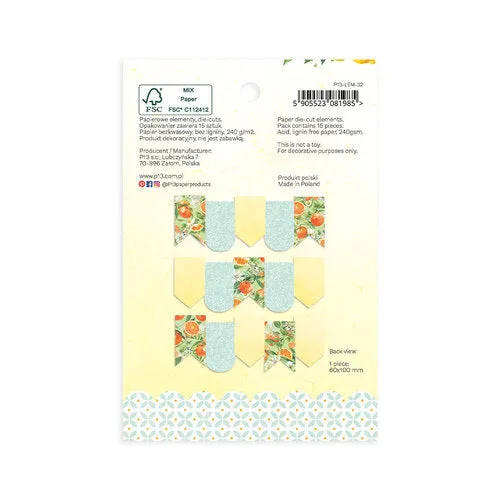 P13 Fresh Lemonade Double-Sided Cardstock Die-cuts 15 pack*