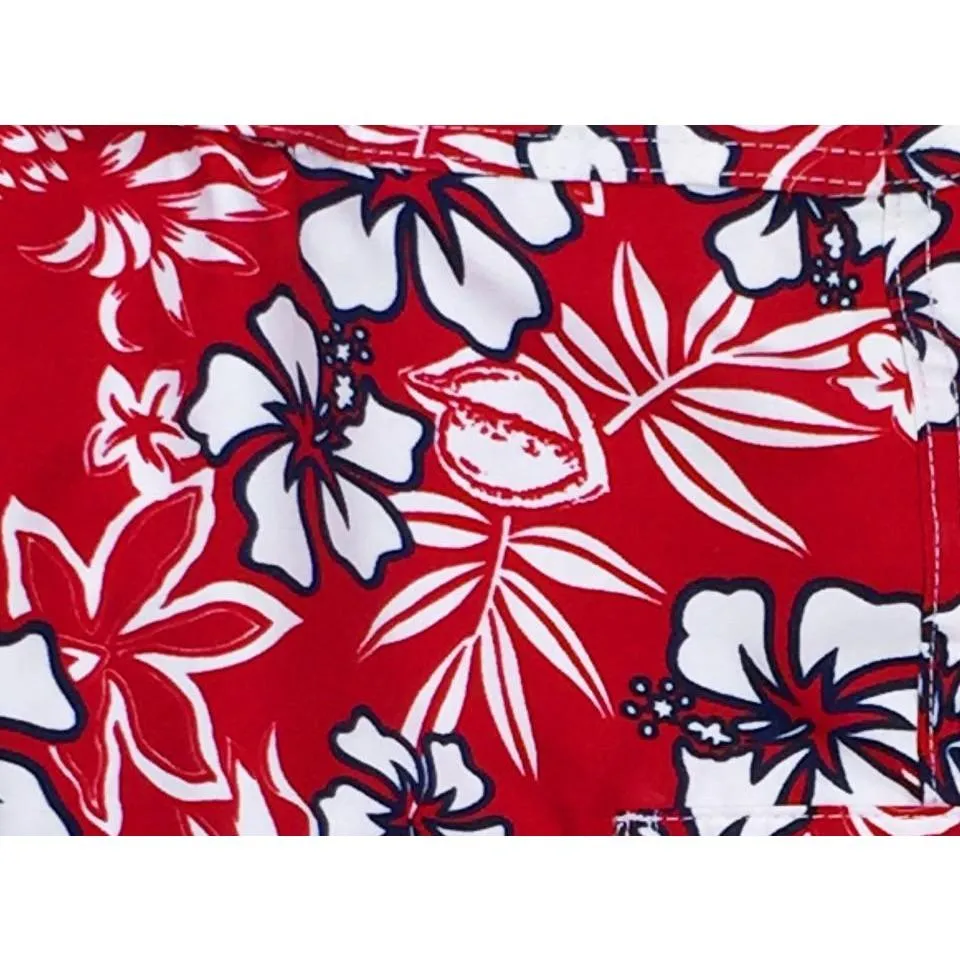 "North Shore" Girls Board Shorts - 5" Inseam (Indigo Grape, Key Lime Blue, or Red Navy)