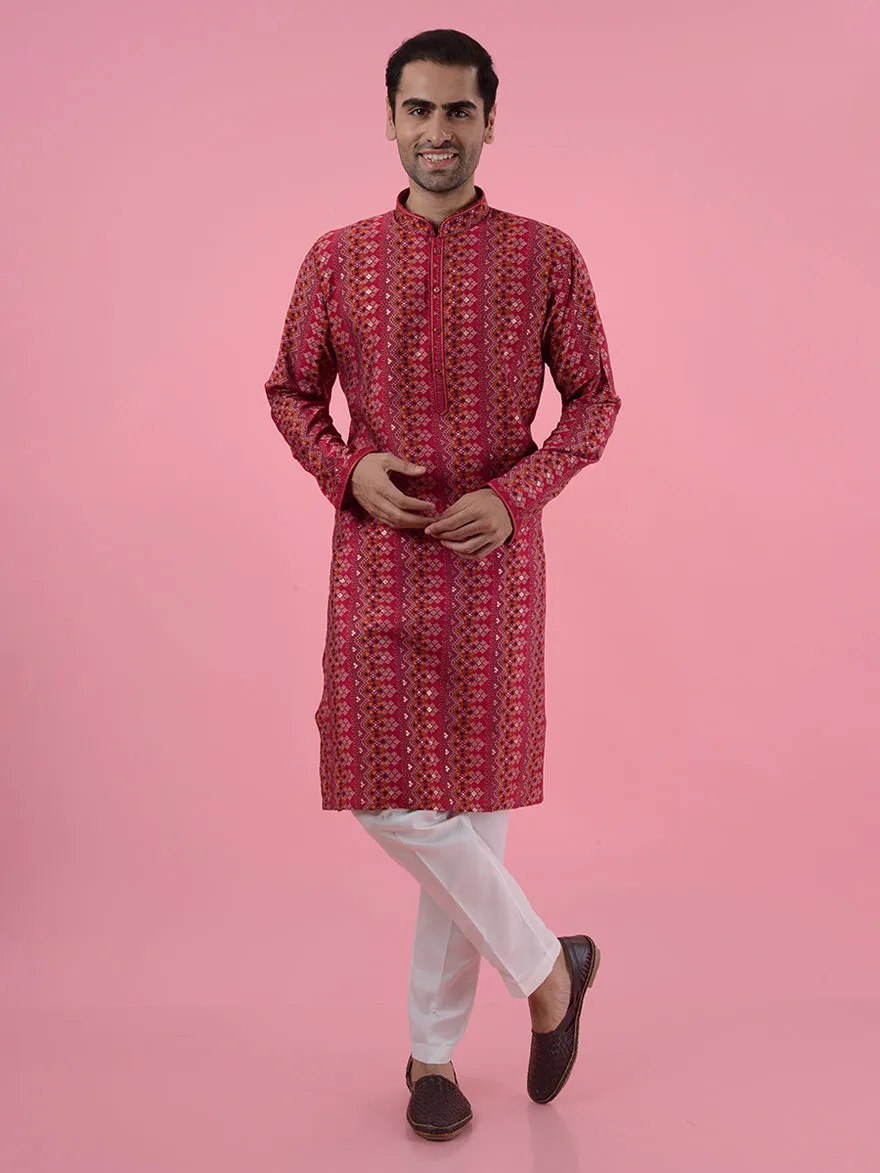 Red Kurta Pajama | JadeBlue