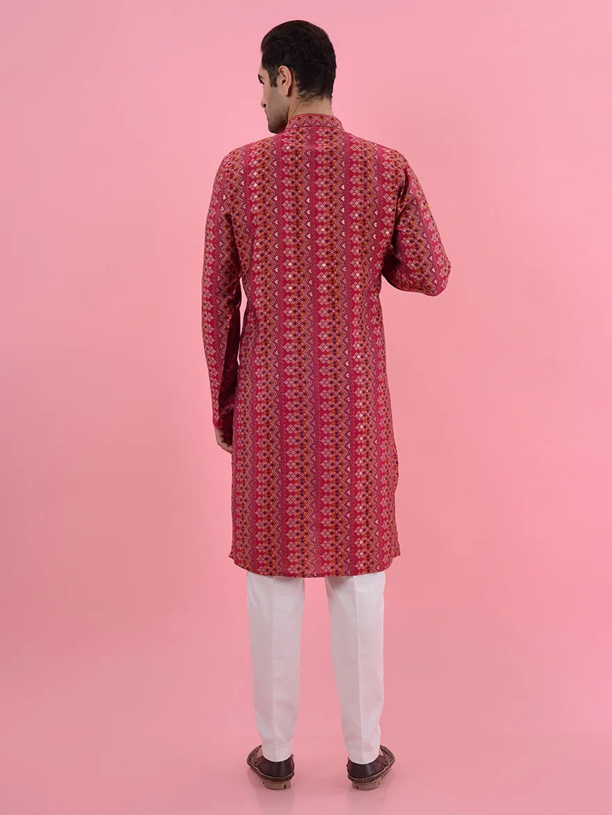 Red Kurta Pajama | JadeBlue
