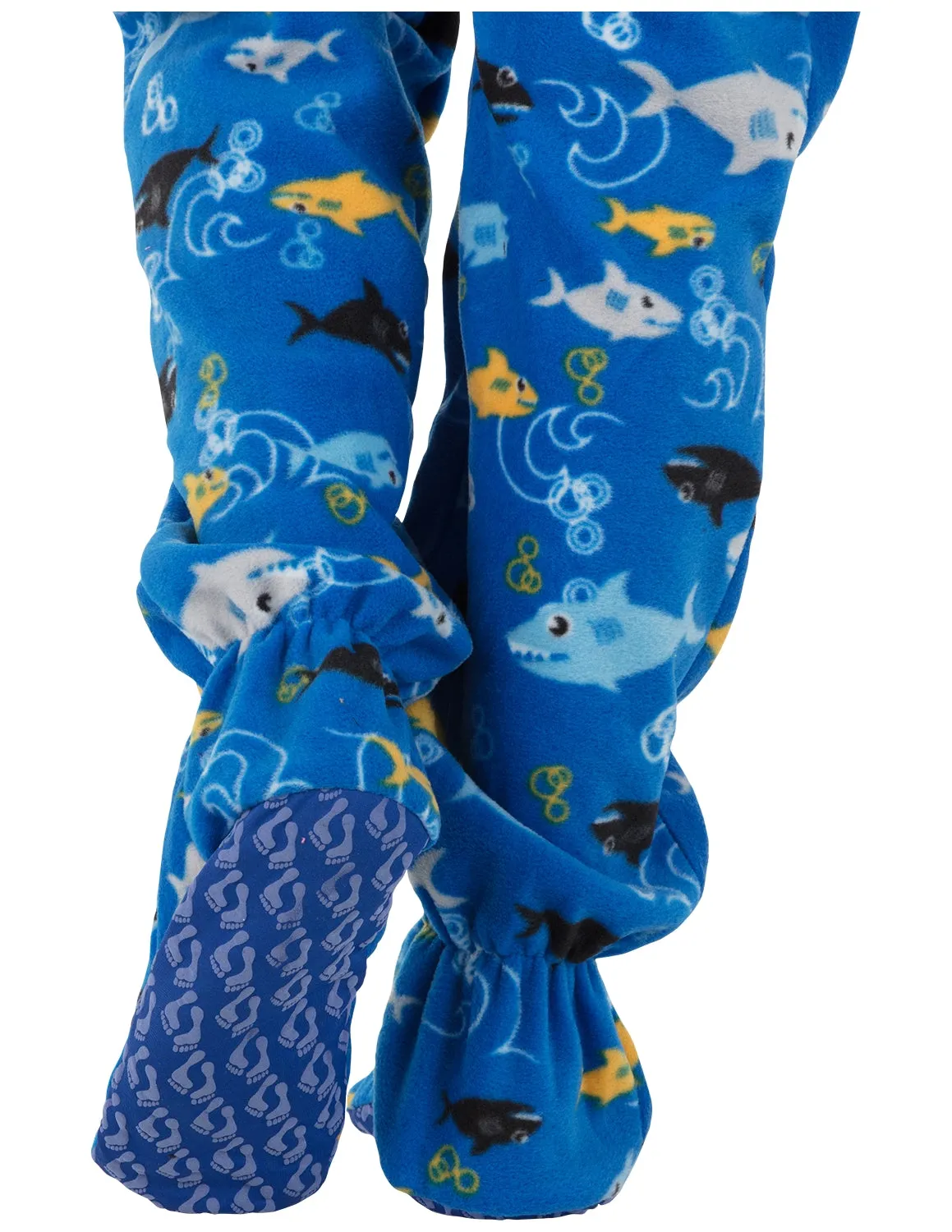 Shark Frenzy Kids Hoodie Fleece Onesie