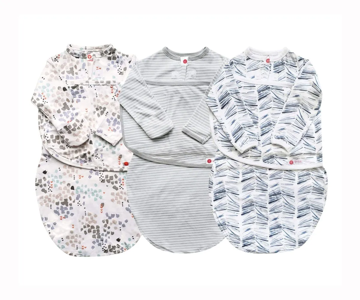 Starter Swaddle with Long Sleeves Bundle 3 Pack