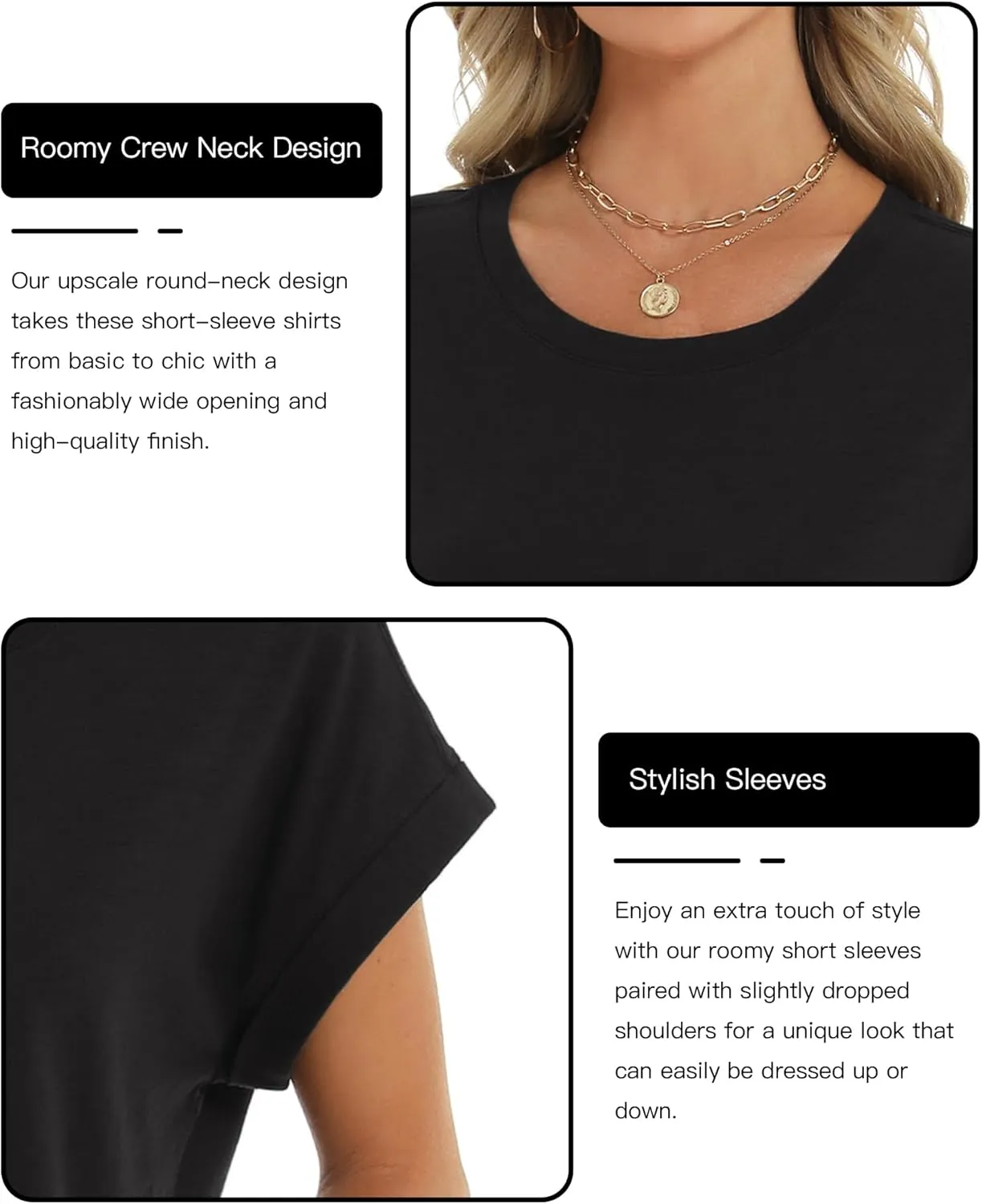 Stelle Women Modal Soft Crewneck Cap Short Sleeve T Shirts Summer Tops Trendy Basic Casual Clothes 2025