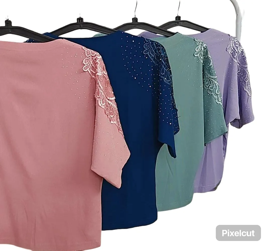 Summer top with shoulder work